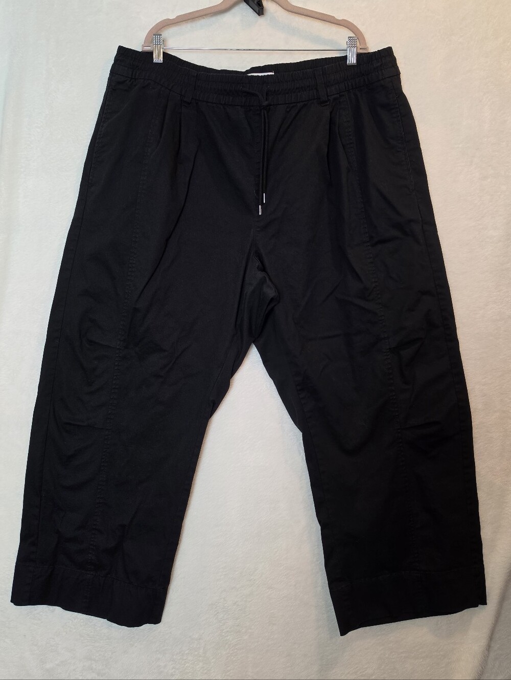 Old Navy x Christopher John Rogers Black Barrel Utility Pants XXL Twill Wide Leg